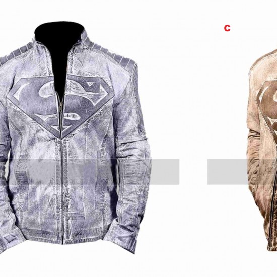 Stylish Superman Waxed Leather Jacket Stylish Superman Waxed Leather Jacket