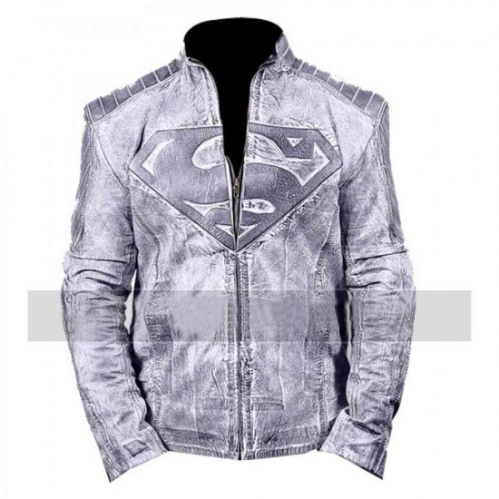 Stylish Superman Waxed Leather Jacket Stylish Superman Waxed Leather Jacket