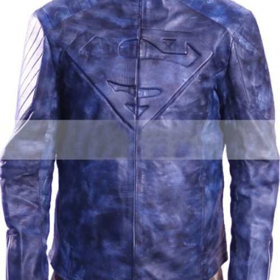 Stylish Superman Waxed Leather Jacket Stylish Superman Waxed Leather Jacket