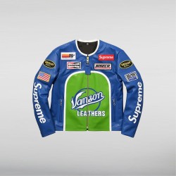 Supreme Vanson Blue One Star Jacket