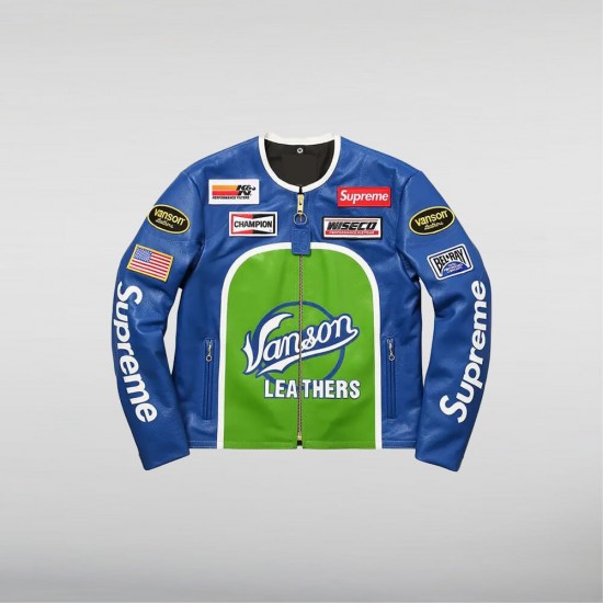 Supreme Vanson Blue One Star Jacket Supreme Vanson Blue One Star Jacket