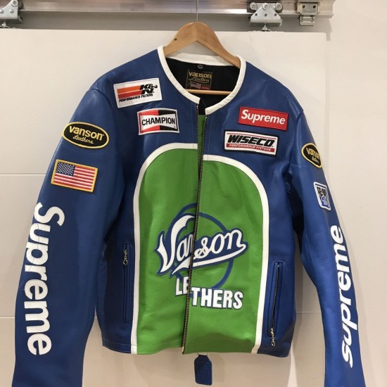 Supreme Vanson Blue One Star Jacket Supreme Vanson Blue One Star Jacket