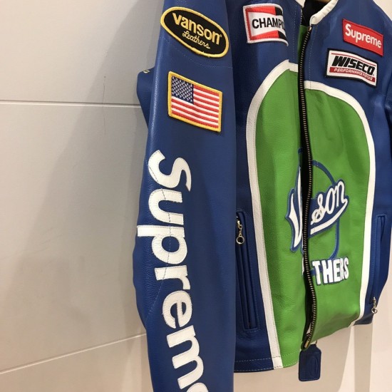 Supreme Vanson Blue One Star Jacket Supreme Vanson Blue One Star Jacket