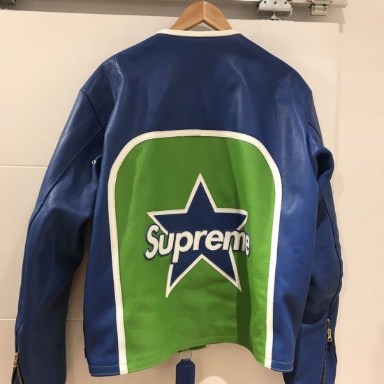 Supreme Vanson Blue One Star Jacket Supreme Vanson Blue One Star Jacket