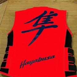 Suzuki Hayabusa New Mens Leather Swat Motorcycle Red Vest