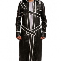 Sword Art Halloween Cosplay Leather Coat