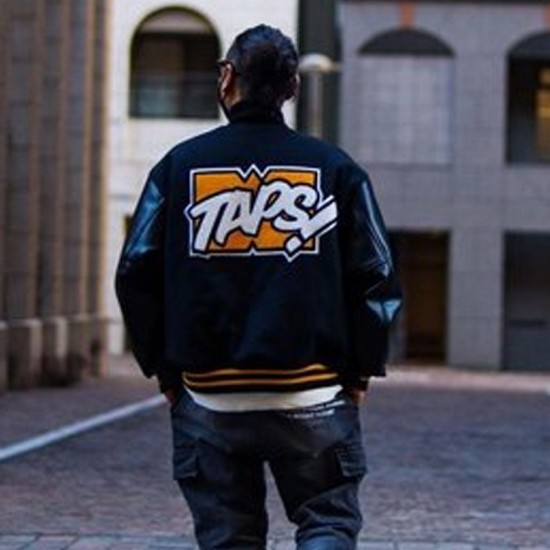 Taps Toon Biker Varsity Jacket Taps Toon Biker Varsity Jacket