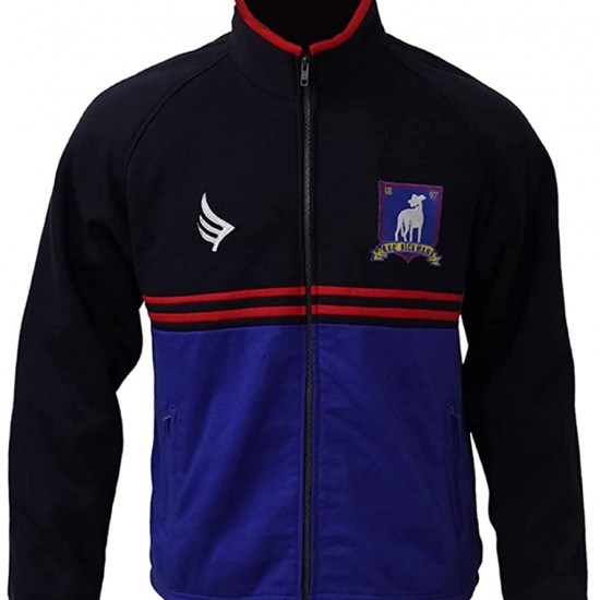 Ted Lasso Jason Sudeikis Blue Fleece Track Jacket Ted Lasso Jason Sudeikis Blue Fleece Track Jacket