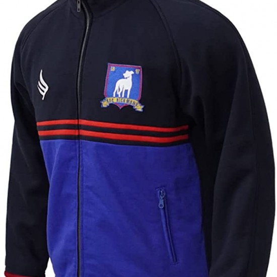 Ted Lasso Jason Sudeikis Blue Fleece Track Jacket Ted Lasso Jason Sudeikis Blue Fleece Track Jacket