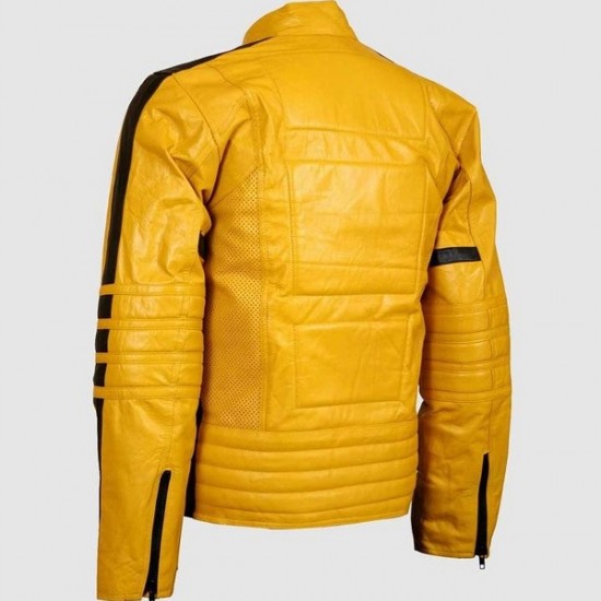 The Bride Kill Bill Yellow Leather Handmade Jacket The Bride Kill Bill Yellow Leather Handmade Jacket