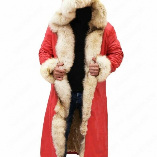 The Christmas Chronicles Kurt Russell Shearling Trench Coat The Christmas Chronicles Kurt Russell Shearling Trench Coat