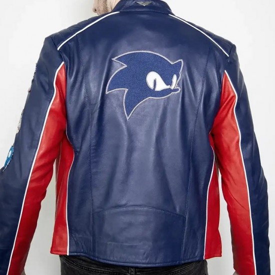 The Hedgehog Bomber Leather Sonic Jacket The Hedgehog Bomber Leather Sonic Jacket