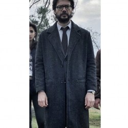 The Professor Alvaro Morte Money Heist Black Coat