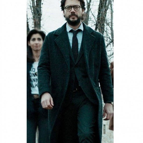 The Professor Alvaro Morte Money Heist Black Coat The Professor Alvaro Morte Money Heist Black Coat
