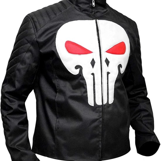 The Punisher Motorcycle Black Leather Jacket Jon Bernthal The Punisher Motorcycle Black Leather Jacket Jon Bernthal