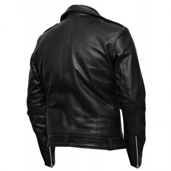 The Walking Dead Jeffrey Dean Morgan Negan Black Leather Motorcycle Jacket The Walking Dead Jeffrey Dean Morgan Negan Black Leather Motorcycle Jacket