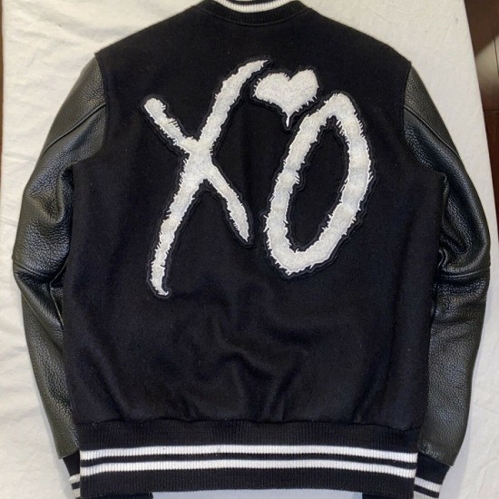The Weeknd Roots XO Tour Varsity Leather Jacket The Weeknd Roots XO Tour Varsity Leather Jacket