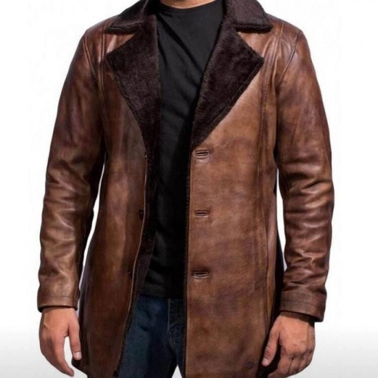 The Wolverine Logan Shearling Coat The Wolverine Logan Shearling Coat