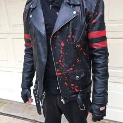 Jon Bernthal Motorcycle Bloody The Punisher Leather Jacket 
