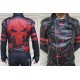 Men's Custom Hand Painted Punk Bloody Punisher Leather Biker Jacket Men's Custom Hand Painted Punk Bloody Punisher Leather Biker Jacket