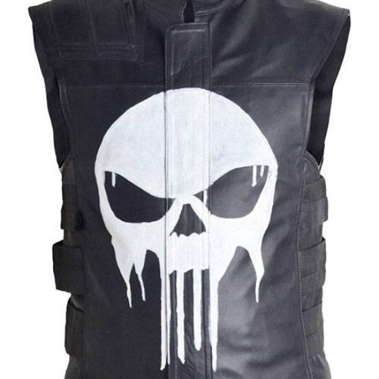 The Punisher Leather Vest - Thomas Jane Vest