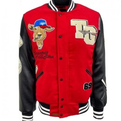 Top Gun Men Goat Varsity Jacket