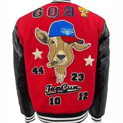 Top Gun Men Goat Varsity Jacket
