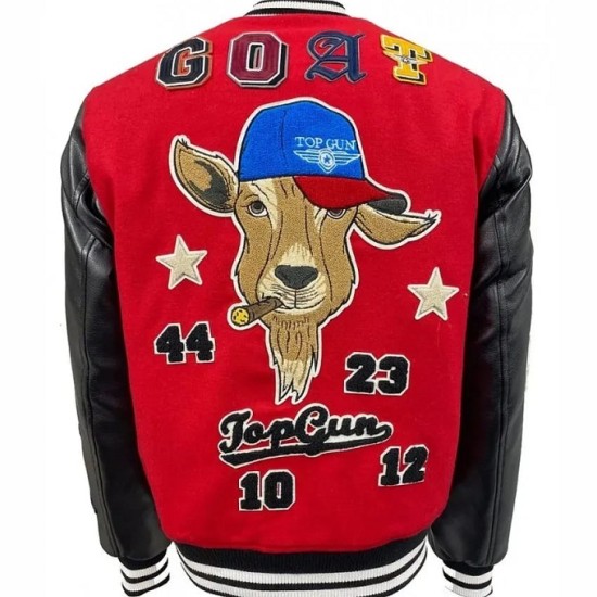 Top Gun Men Goat Varsity Jacket