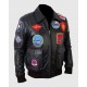 Top Gun Tom Cruise Men Fighter Jet Pilot Leather Jacket
