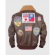 Top Gun Tom Cruise Men Fighter Jet Pilot Leather Jacket