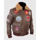 Top Gun Tom Cruise Men Fighter Jet Pilot Leather Jacket