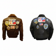 Top Gun Tom Cruise Men Fighter Jet Pilot Leather Jacket