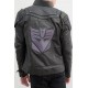Mens Transformers Decepticon Shield Black Armor Leather Jacket Mens Transformers Decepticon Shield Black Armor Leather Jacket
