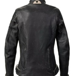 Triumph Ladies Raven Vintage Brown Leather Motorcycle Jacket