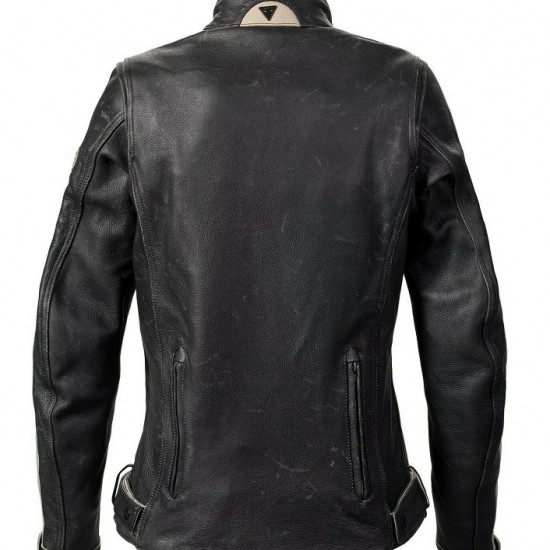 Triumph Ladies Raven Vintage Brown Leather Motorcycle Jacket