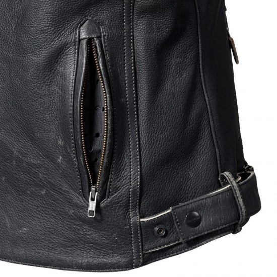 Triumph Ladies Raven Vintage Brown Leather Motorcycle Jacket