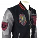 True Religion $499 Collegiate Logo Patch Varsity Leather Jacket True Religion $499 Collegiate Logo Patch Varsity Leather Jacket