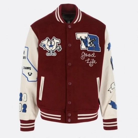 True Religion Maroon Varsity Jacket True Religion Maroon Varsity Jacket