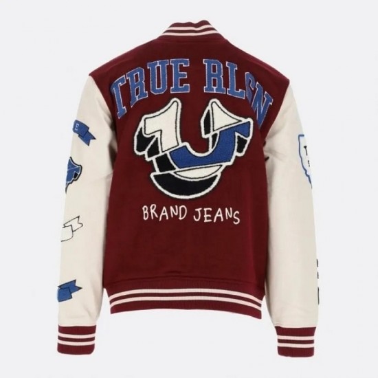 True Religion Maroon Varsity Jacket True Religion Maroon Varsity Jacket