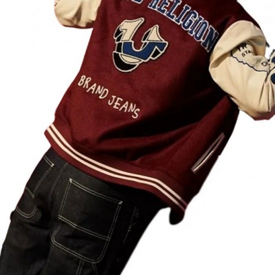 True Religion Maroon Varsity Jacket True Religion Maroon Varsity Jacket