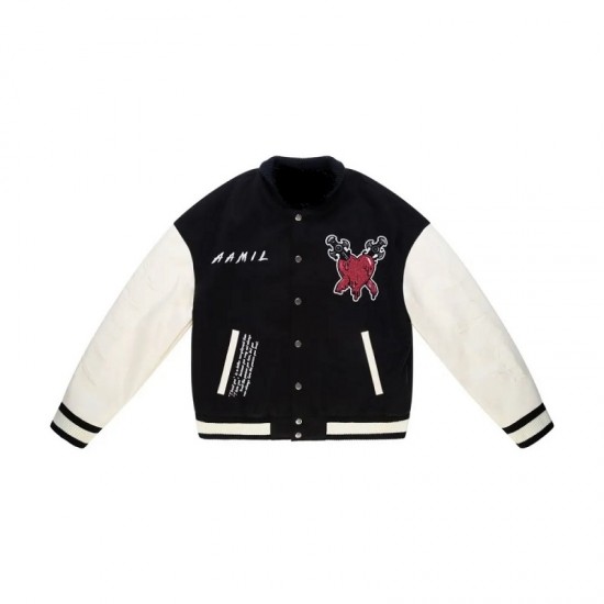 Trust Over Love Black Varsity Jacket Trust Over Love Black Varsity Jacket