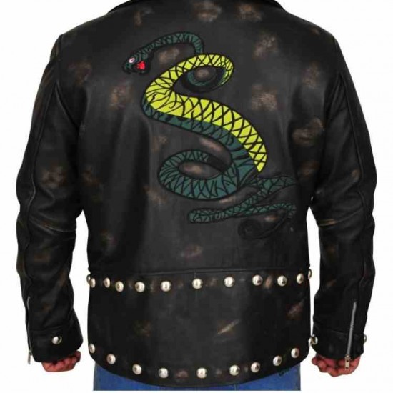 Tunnel Snakes Rule Black Leather Jacket