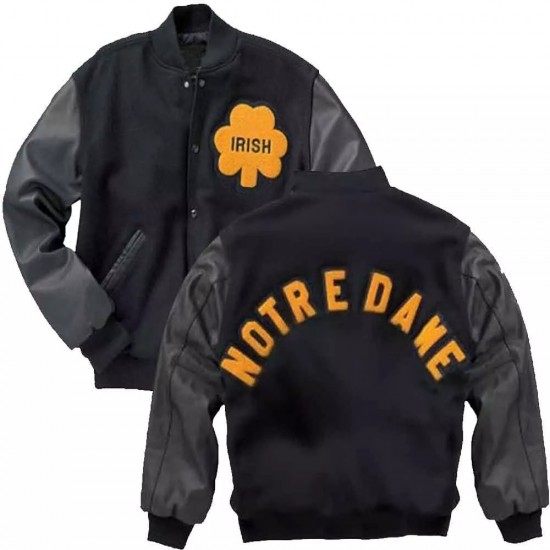 University Of Notre Dame Rudy Ruettiger Irish Bomber Jacket University Of Notre Dame Rudy Ruettiger Irish Bomber Jacket