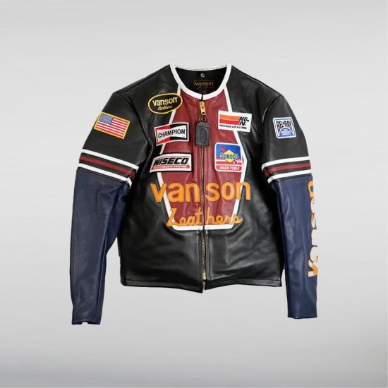 Vanson One Star Biker Black Leather Jacket Vanson One Star Biker Black Leather Jacket