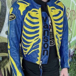 Vanson Skeleton Bones Leather Jacket