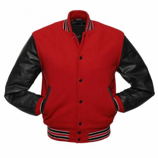 New Mens Classic Letterman Baseball Wool & Genuine Leather Varsity Bomber Jacket New Mens Classic Letterman Baseball Wool & Genuine Leather Varsity Bomber Jacket