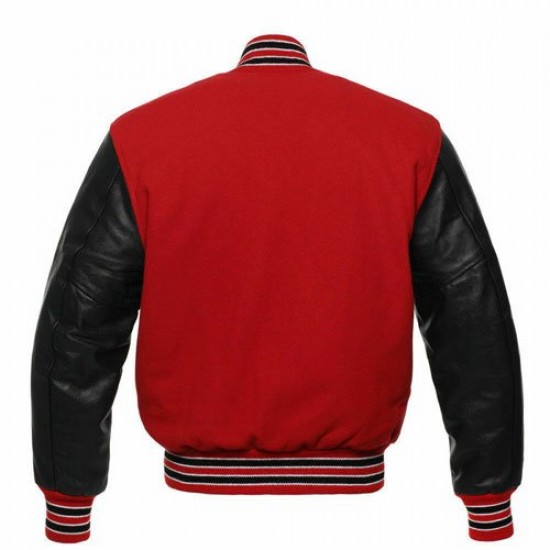 New Mens Classic Letterman Baseball Wool & Genuine Leather Varsity Bomber Jacket New Mens Classic Letterman Baseball Wool & Genuine Leather Varsity Bomber Jacket