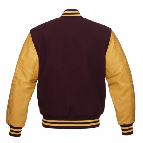Mens Classic Letterman Baseball Wool & Genuine Leather Varsity Bomber Jacket Mens Classic Letterman Baseball Wool & Genuine Leather Varsity Bomber Jacket