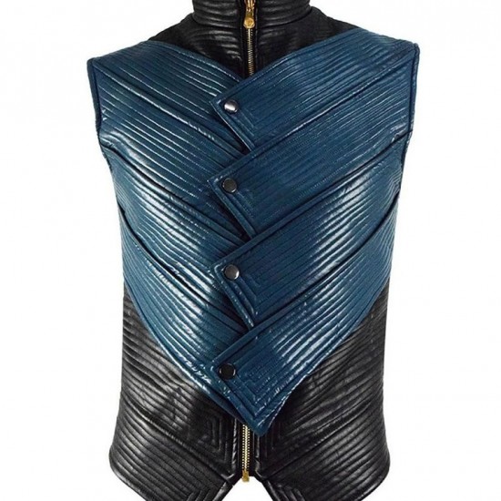 Vergil Devil May Cry 5 Blue and Black Vest 