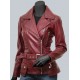 Victoria Womens Burgundy Moto Jacket Victoria Womens Burgundy Moto Jacket